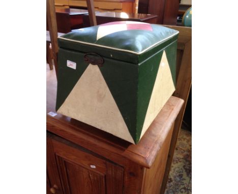 A REXENE RETRO POUFFE H35cm W46cm D35cm