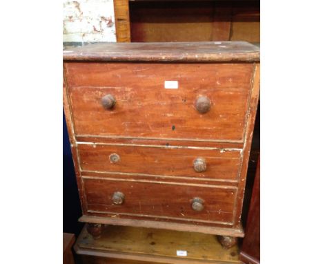 A PINE COMMODE 