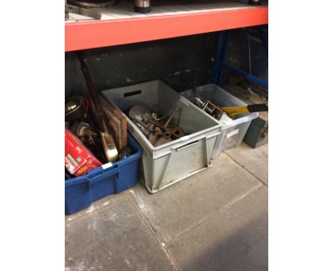 4 BOXES OF TOOLS ETC