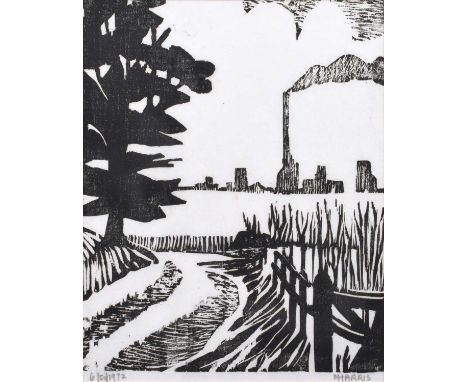 Various Industrial Artists Group lot of seven industrial scenes A group lot of seven industrial scenes to include, in order o