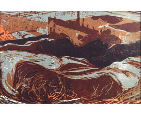 Lyndon Evans (British 20th/21st century) "Industrial Landscape" Signed and titled on verso, four colour lithograph.49.5 x 75c