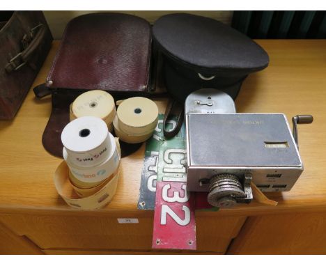 A Setright bus/tram ticket machine for Chiltern Queens K25, various ticket rolls, two conductors pouches, a London Transport 