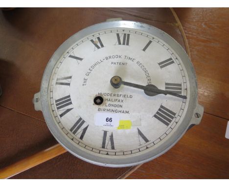 A dial and movement for The Gledhill-Brook Time Recorder