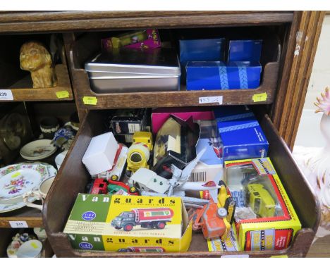 Diecast models by various makers including four Corgi Weetabix vehicles, Vanguards Shell-BP Tanker, five Brooke Bond Bump and