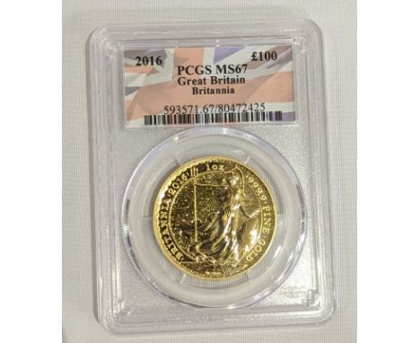 UNITED KINGDOM. Elizabeth II, 1952-2022. Gold 100 pounds, 2016. Royal Mint. Fifth, crowned head of Queen Elizabeth II right; 