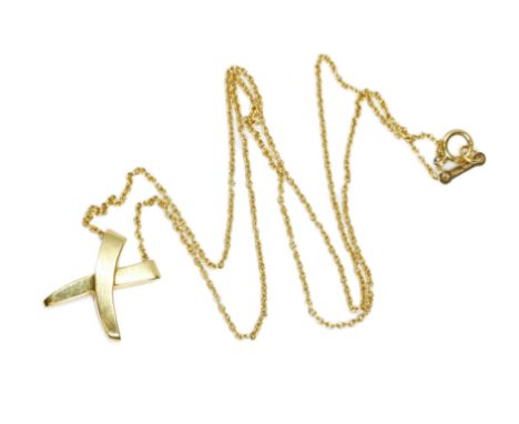 PALOMA PICASSO FOR TIFFANY & CO, a Graffiti X pendant necklace, marked 750 also with markers mark and signature, pendant leng