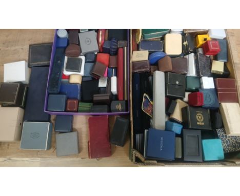 A large quantity of jewellery boxes including antique, vintage and modern.