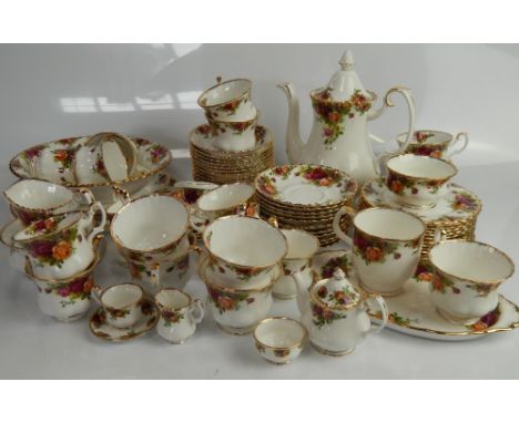 Royal Albert Country Roses tea and coffee ware, also a dessert service, etc, (3 trays).