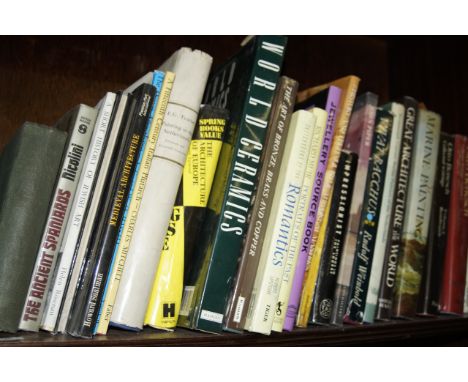 A shelf on general art and painting reference books.