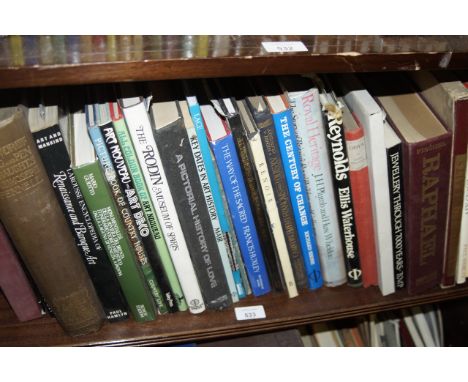 A shelf of mixed general art reference books.