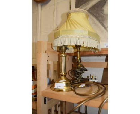 Two brass lamp bases