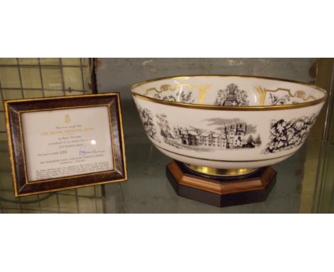 ROYAL WORCESTER THE SILVER WEDDING BOWL LIMITED EDITION 159/500 WITH BOX