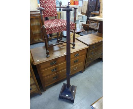 An oak standard lamp 