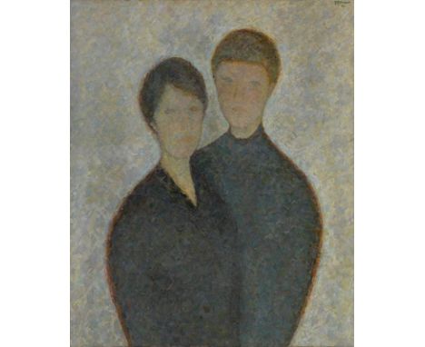 WEISBERG, VLADIMIR (1924-1985) Portrait of Two Children , signed and dated 1961. Oil on canvas, 76 by 63 cm. Provenance: Acqu