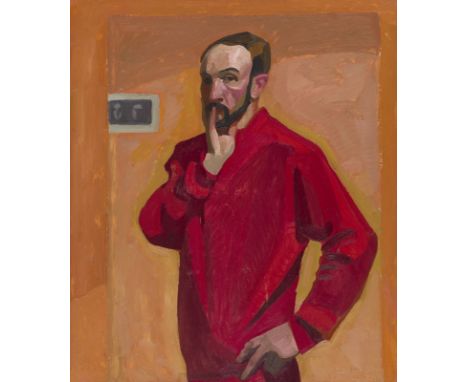 POPKOV, VIKTOR (1932-1974) Self-Portrait Oil on cardboard, laid on canvas, 74 by 63.5 cm. Executed in 1963. Provenance:  Acqu