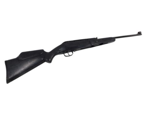 A Marksman model 1745 .177 calibre air rifle, made Huntington Beach California, black composite material stock, serial number