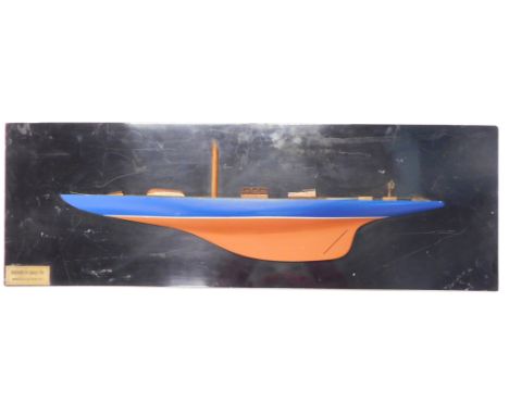 Ships hull model of The Endeavour (UK Challenger 1934), from The Americans Cup Collection, 86cm wide. (AF)