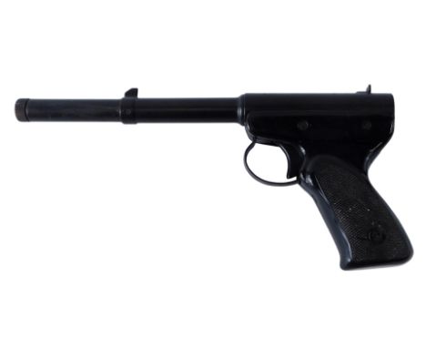 A Diana model 2 .22 air pistol, made in England, no serial numbers.