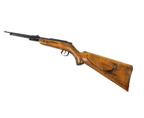 A .22 calibre model 322 air rifle, side loading lever, no maker's name or date.