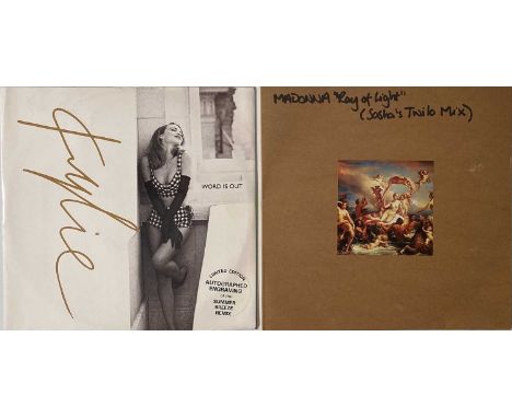 MADONNA ACETATE / KYLIE 12" - RARITIES. Lovely pack of 1 x acetate and 1 x 12". Titles include Madonna - Ray of Light (Sasha'