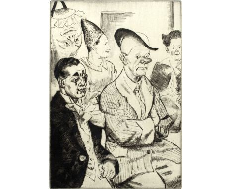 Laura Knight (1877-1970) 'Some Clowns', 1930 signed, titled and inscribed in pencil (in the margin) etching 46cm x 31cm.