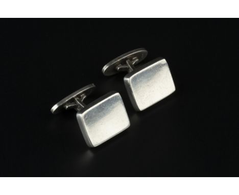 Flemming Eskildsen (Danish, b. 1936) for Georg Jensen Silver cufflinks signed and stamped '925S Denmark' London import marks 