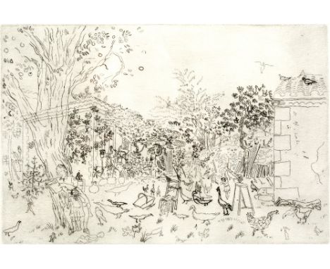Anthony Gross (1905-1984) 'Farmyard with Ducks &amp; Chickens', 1939 38/50, numbered, signed, titled and dated in pencil (in 