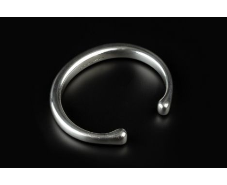 Flemming Eskildsen (Danish, b. 1936) for Georg Jensen Silver torque bangle signed and stamped '925S Denmark' London import ma