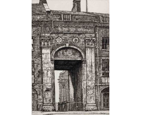 Edgar Holloway (1914-2008) 'The Essex Watergate WC2' 36/50, signed, numbered and titled in pencil (in the margin) etching 25.