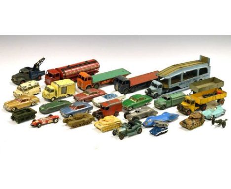 Quantity of vintage Dinky &amp; Corgi diecast model vehicles to include; 238 Jaguar Mark X Saloon, Karrier 'Bantam', 153 Prot