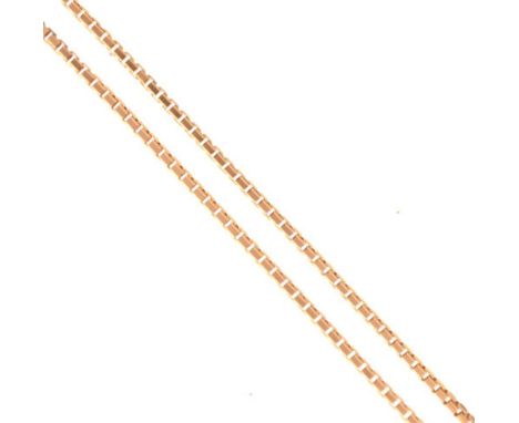 Box-link chain, stamped '14kt Italy', 45.5cm long approx, 6.5g approx