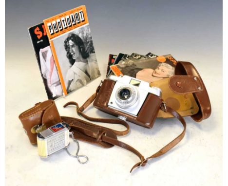 AGFA camera, together with photographic magazines