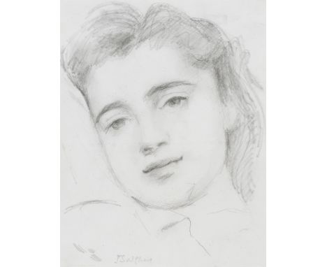BALTHUS (1908-2001)Portrait de Frédérique signed 'Balthus' (lower centre)pencil on paper22.2 x 17.4cm (8 3/4 x 6 7/8in).Execu