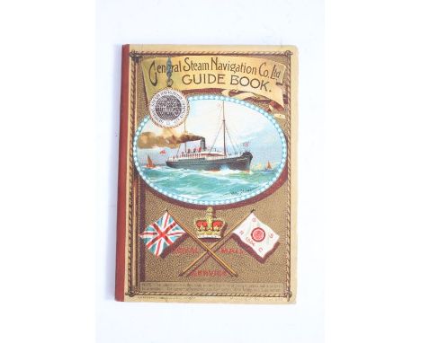 General Steam Navigation Co Ltd Guide Book, c1890s, a 100 page publication illustrations of their ships cabin plans fold out 