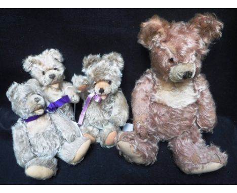 STEIFF: THREE 'ZOTTY' BEARS (each circa 8.5" high) and a larger 'ZOTTY', bear 15" high (4)