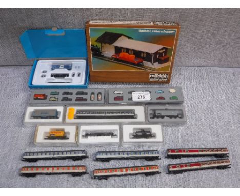 MARKLIN MINI CLUB SERIES Z: A COLLECTION OF COACHES, TRUCKS AND VEHICLES including Shell Oil, Steel, Ford and others, (some b