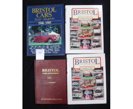 BRISTOL CARS AND ENGINES By L.J.K. Setright (signed by the author) and three books on Bristol cars (4)