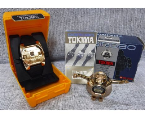 BANDAI: A JAPANESE 'TOKIMA' DIGIROBO WATCH, this 'Transformer' style watch converts to a free-standing robot,  circa 1983 (wi