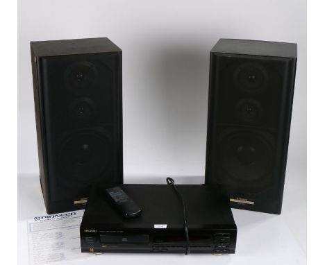 Kenwood DP-3060 Compact Disc Player together with a pair of Pioneer CS-557 Loud speakers.