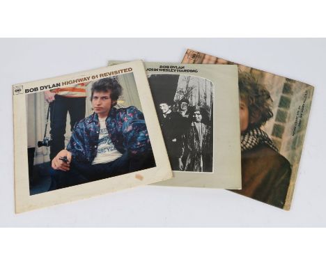 3 x Bob Dylan LPs Highway 61 Revisited (62572). Blonde On Blonde (66012). John Wesley Harding (63252).