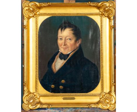 Portrait des (Johann) Julius (Christoph) Tuve, Gemälde, Öl auf Leinwand, ca. 45 x 36 cm, unsigniertes Gemälde aus der Zeit um