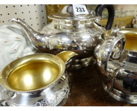 Three piece electroplate tea service
