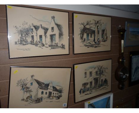 PHILLIP BARCOMBE? four prints - Continental scenes
