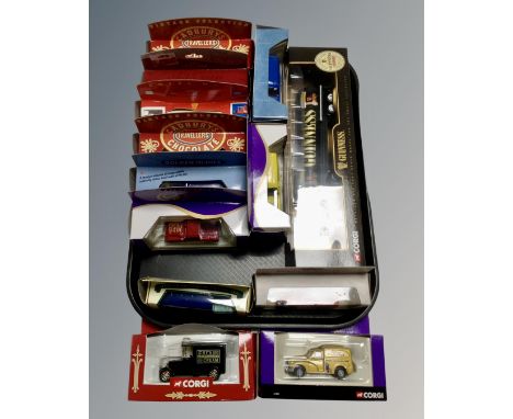 Die cast vehicles including Corgi Guinness truck, Cadbury's Chocolate, advertising etc 
