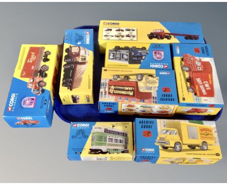 Eight Corgi Classic and Corgi Archive model vehicles 