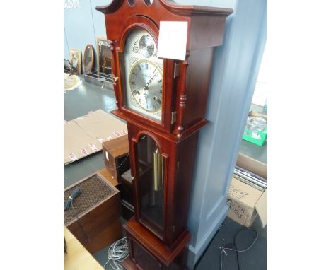 A Lauren Tempus Fugit mahogany cased grandmother clock