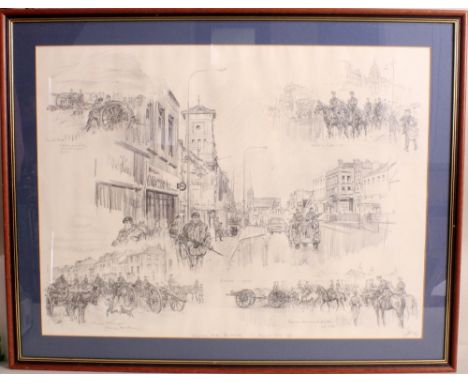 Joan Wanklyn (20th Century) Sketch for Painting 111 Dragon Battery RA, pencil on paper, signed and dated 1979 lower right, fr