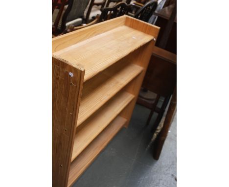 A pine 4 shelf bookshelf, 90cm x 90cm