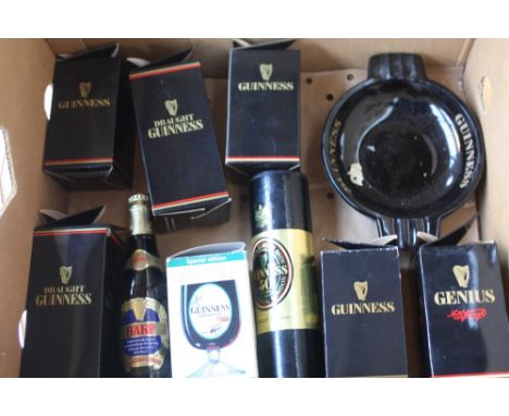 Breweriana - Guiness Collection of 1986 with 2 glasses Toucan Inn Park Royal, 2 glasses Guiness supporters club, 2 Arth Guinn