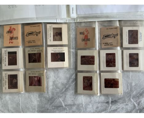 Tottenham 1960s Football Transparencies: 6 different Jimmy Greaves and 6 Mike England in usual card sleeves. Produced by Spor